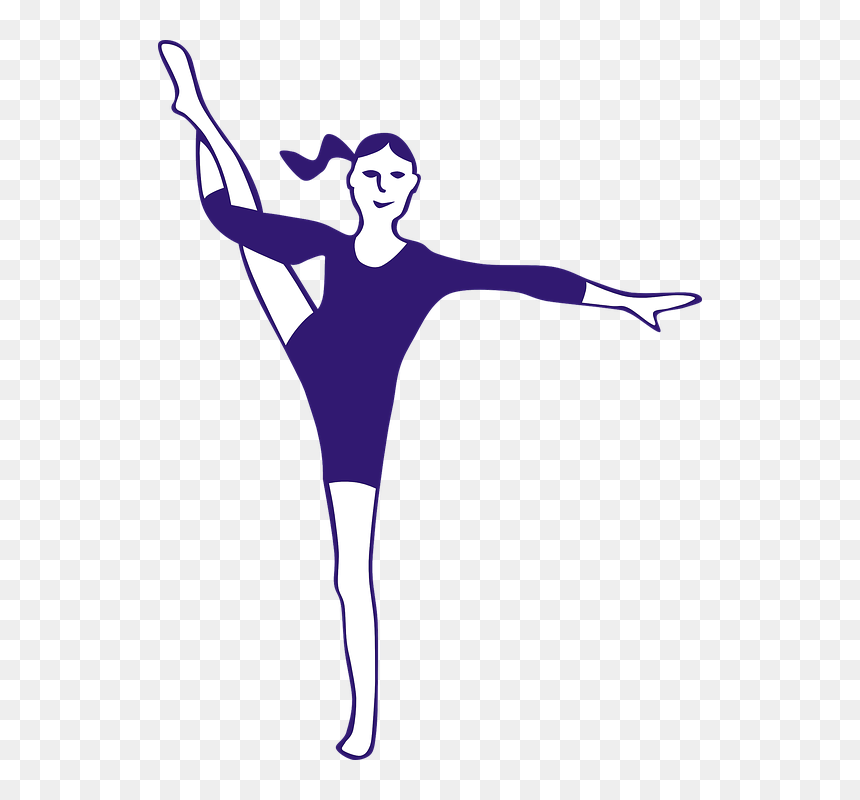 Girl, Gymnastics, Exercise, Training, Fitness, Violet, HD Png Download - aerobics png