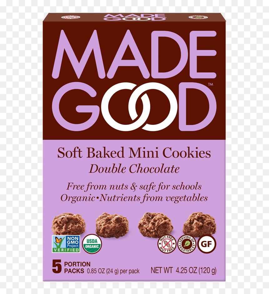 Mgus Cookie Doubchoc - Madegood Double Chocolate Soft Baked Mini Cookies, HD Png Download - chocolate png images