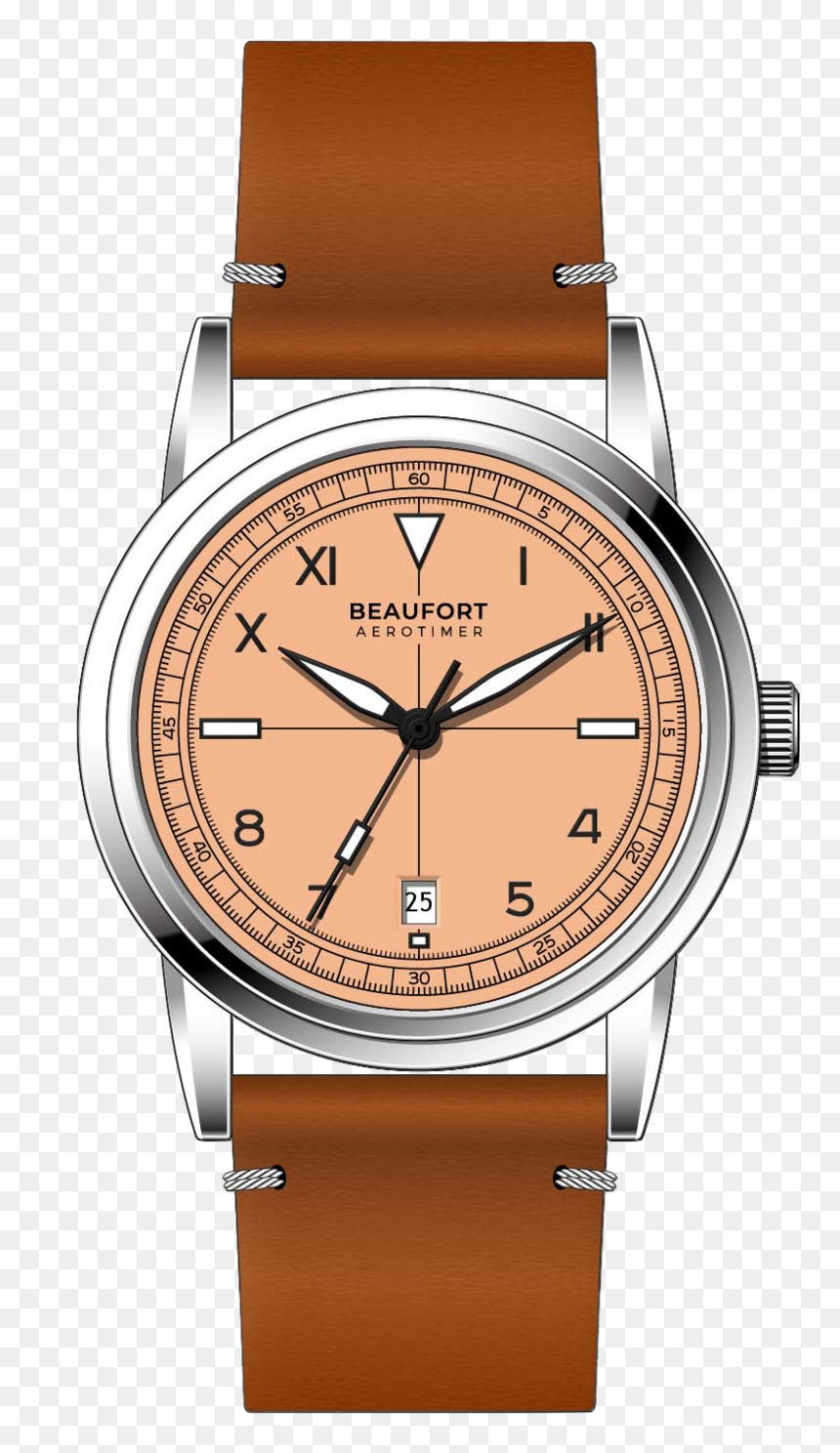 Salmon Stainless Steel Automatic Watch, HD Png Download - watch.png