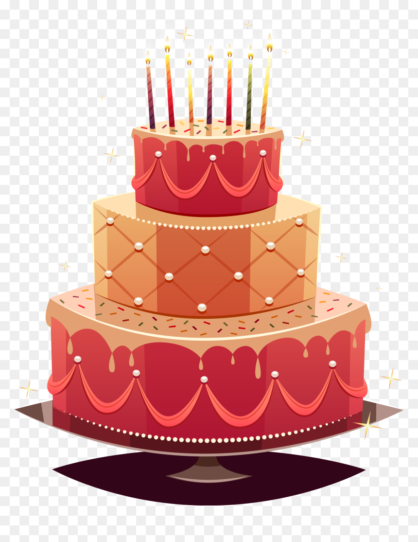 Transparent Wedding Cakes Clipart - Happy Birth Day Cake Png, Png Download - cake images hd png