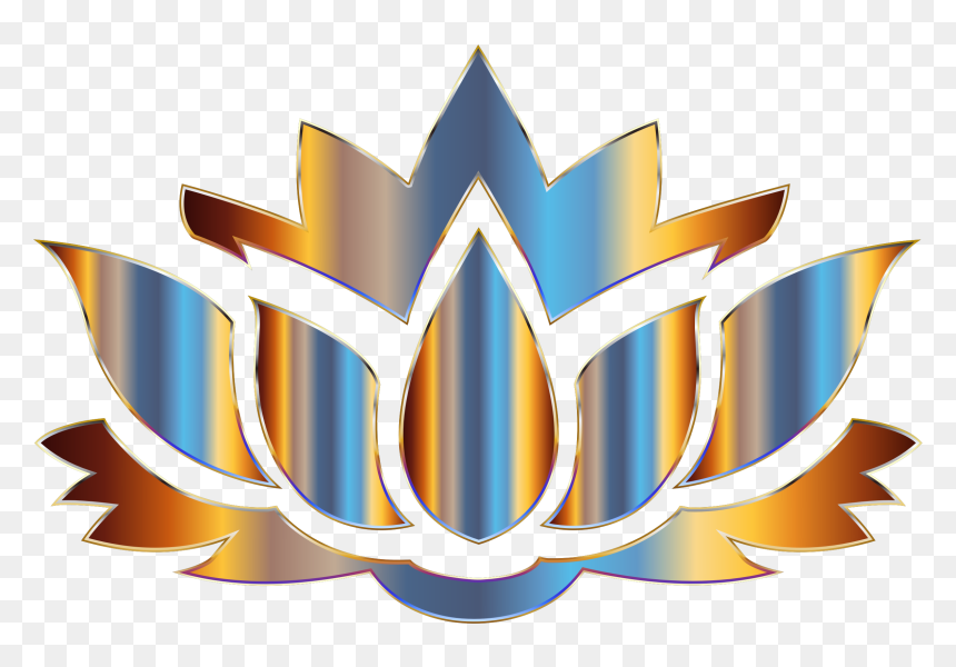 Clipart Chromatic Lotus Flower Silhouette No Background - Red Lotus Flower Art, HD Png Download - lotus clipart png