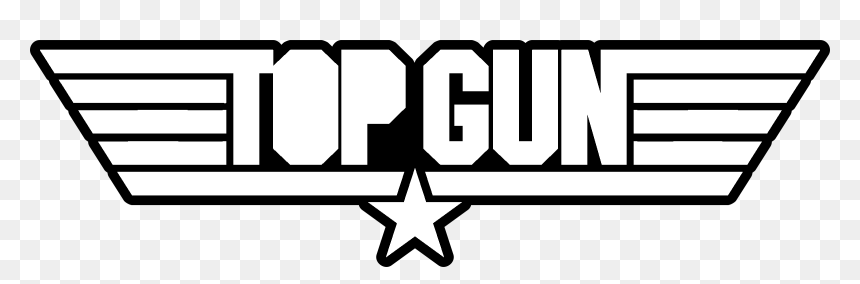 Top Gun Logo Black, HD Png Download - gun png hd