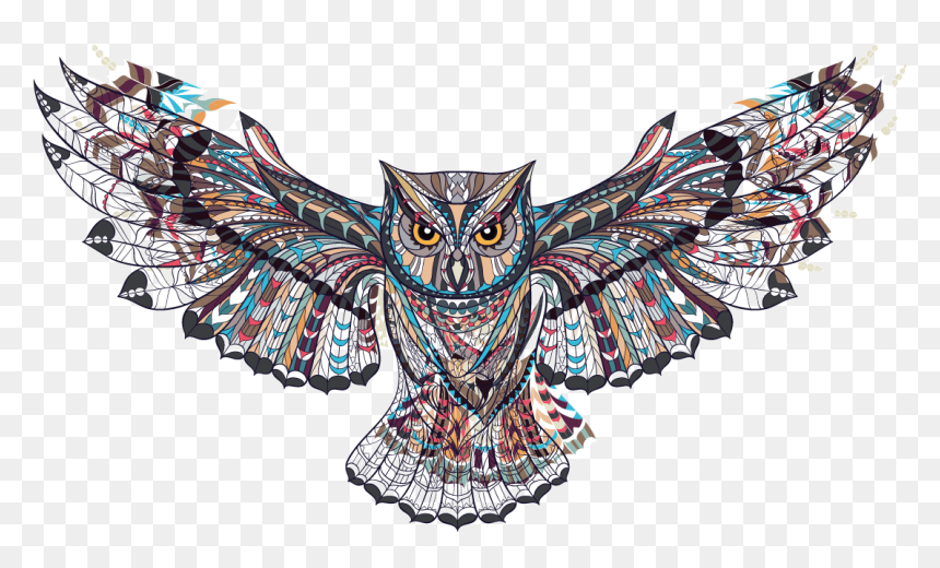 Transparent Png Owl - Owl Tattoo Png, Png Download - neck tattoos png