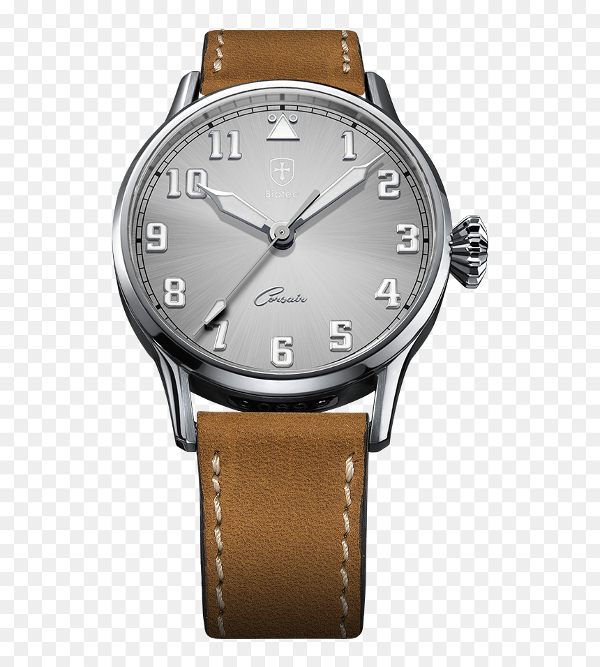 Biatec Corsair Cs 04 Dark Mechanical Automatic Watch - Pilot Watch Leather Strap, HD Png Download - corsair png