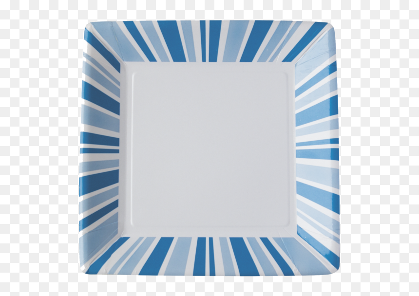 Colored Printed Square 23cm - Picture Frame, HD Png Download - disposable plates png