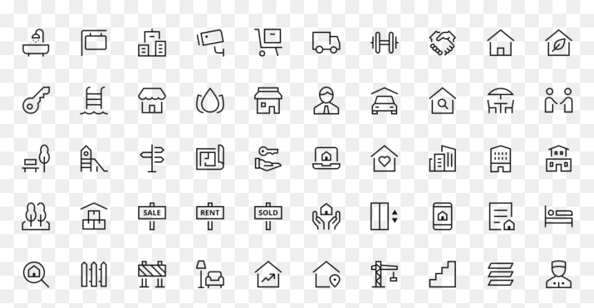Icons For Real Estate, HD Png Download - size icon png