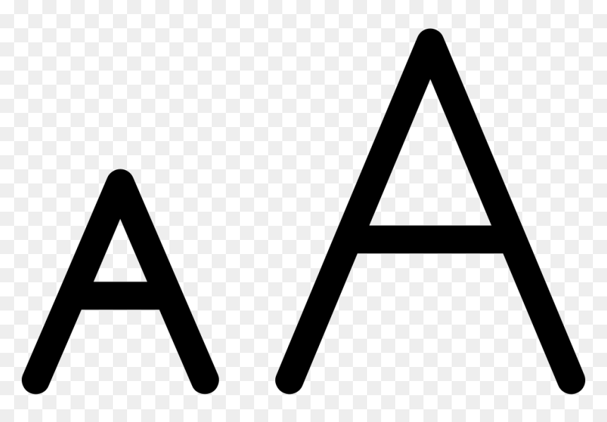 Text Size - Icon Text Size White Png, Transparent Png - size icon png