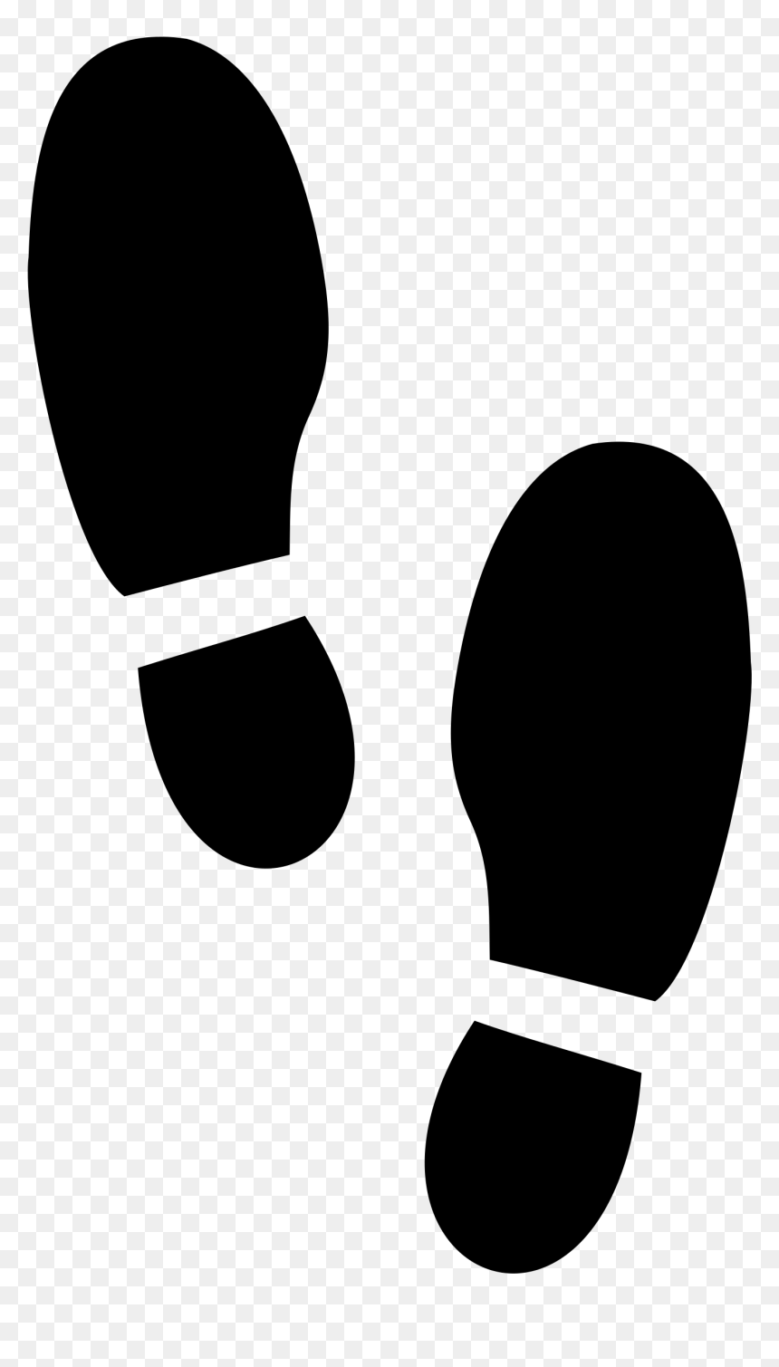Simple Shoe Prints By - Shoe Prints Clip Art, HD Png Download - spyglass png