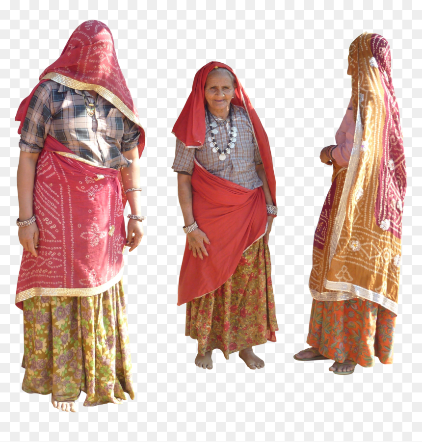 Indian Women Png Walking, Transparent Png - indian farmers png