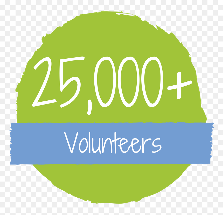 25000 Volunteers Graphic - Graphic Design, HD Png Download - volunteers png