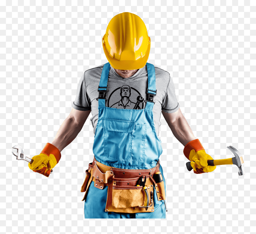 Transparent Blue Flame Png - Construction Worker Company, Png Download - plumber png