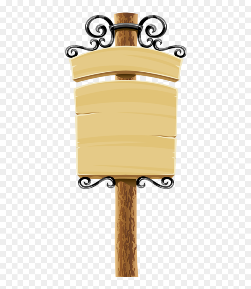 Tubes Étiquettes / Pancartes Blank Sign, Borders And - Street Lantern Sign Clip Art, HD Png Download - blank hanging sign png