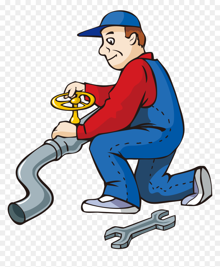 Cartoon Water Pipe Repairman Transprent Png Free - Plumber Cartoon, Transparent Png - plumber png