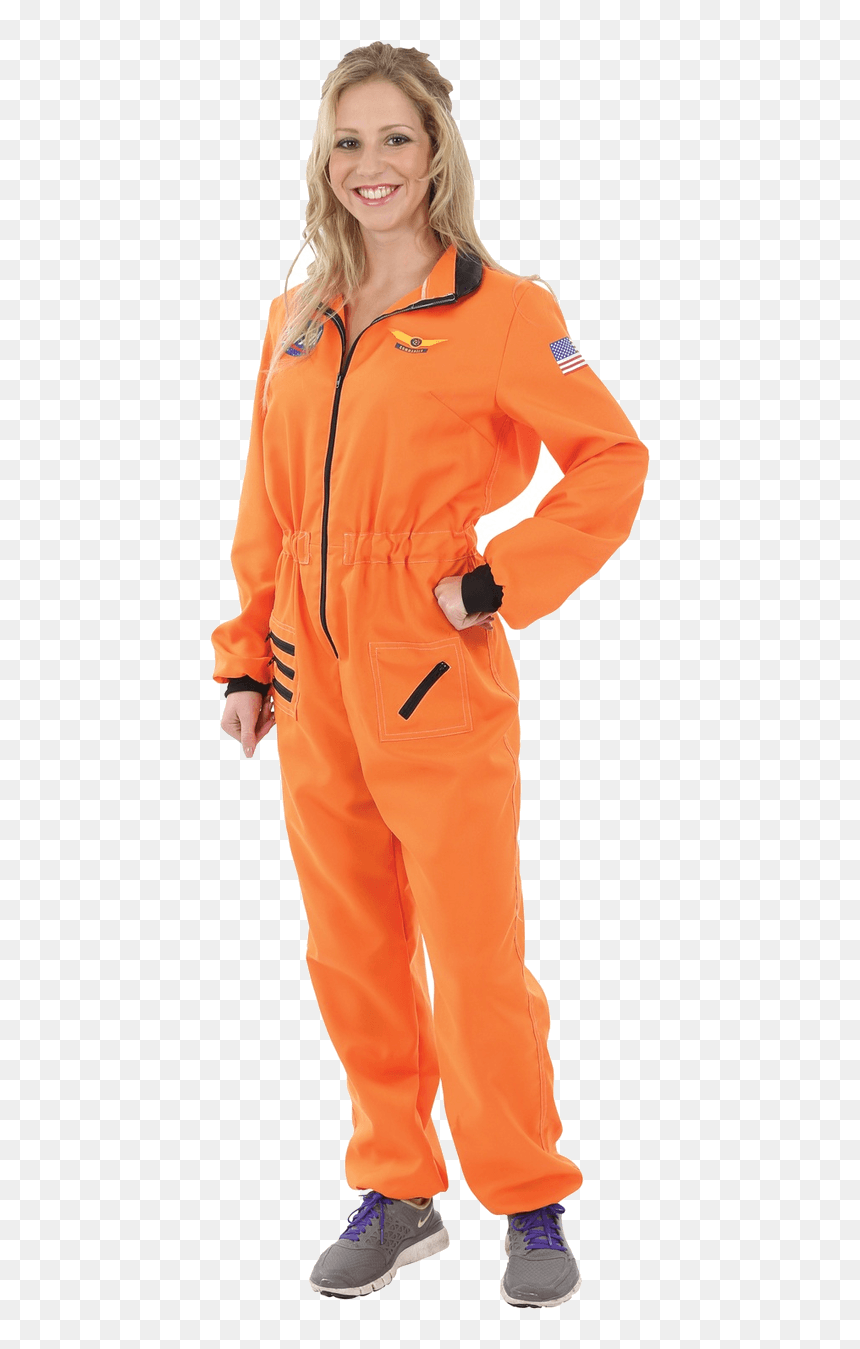 Female Orange Astronaut Costume, HD Png Download - astronaut suit png