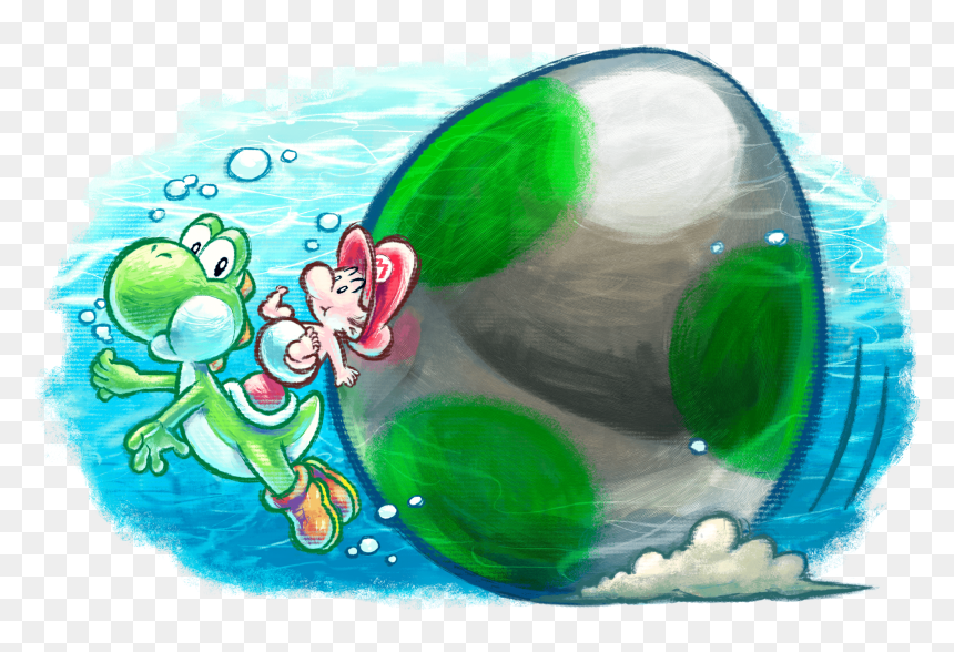 Yoshi New Island Baby Mario, HD Png Download - yoshi egg png