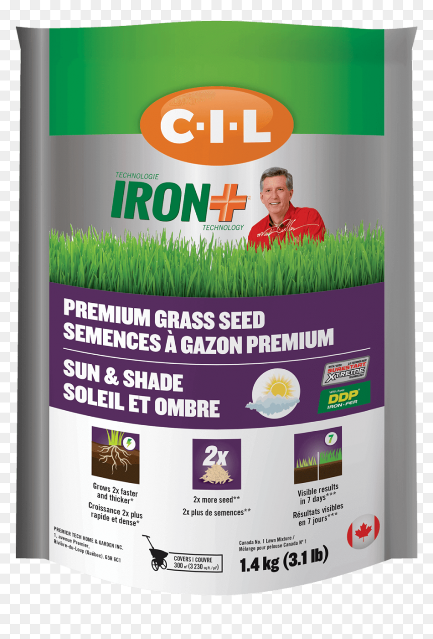 Cil Iron Premium Grass Seed Sun Shade - Happens When You Pour Fertiliser On Grass, HD Png Download - grass patch png