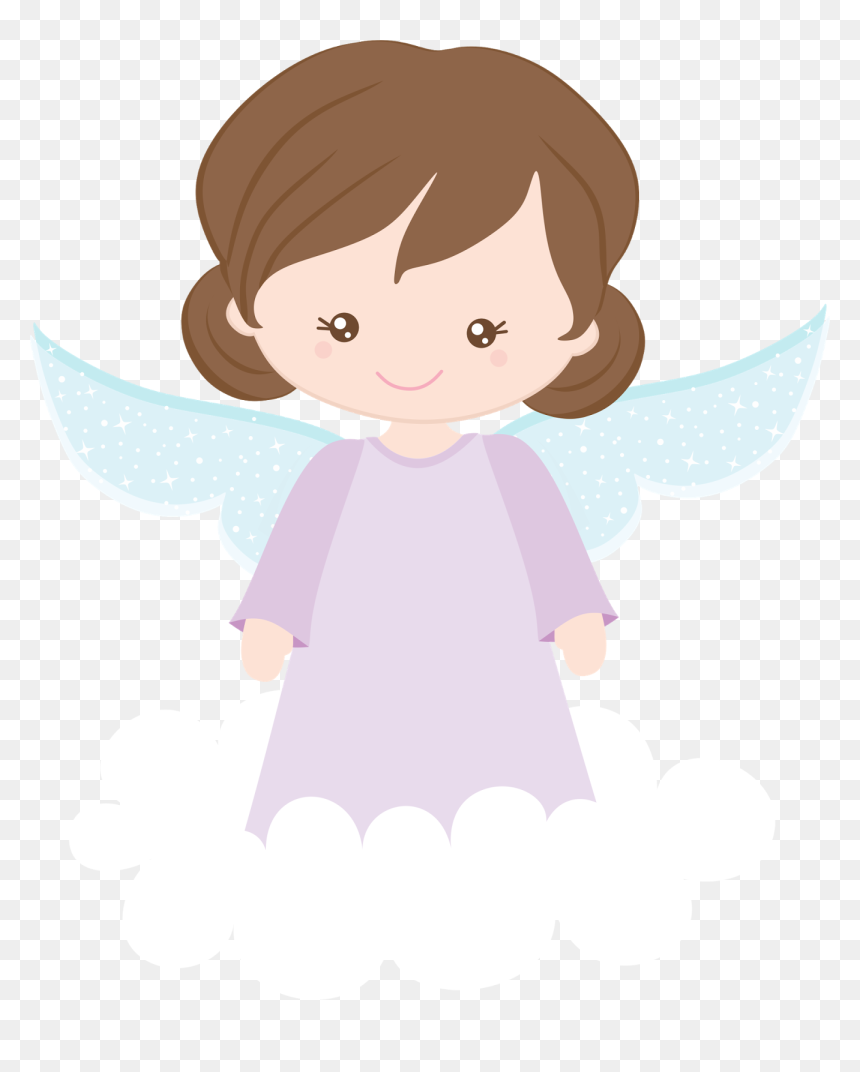 Clip Art Pin By Magda Sprong - Pink Angel For Christening, HD Png Download - angelitos png
