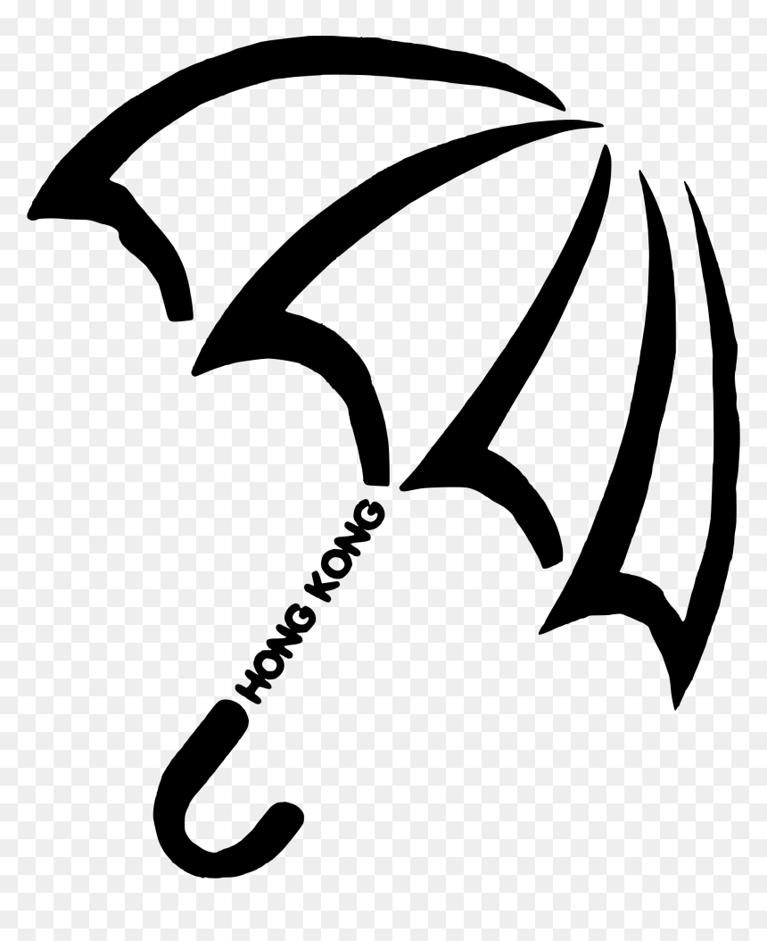 Umbrella Revolution Hong Kong Symbol Clip Arts - Black And White Clipart Umbrella, HD Png Download - revolution png