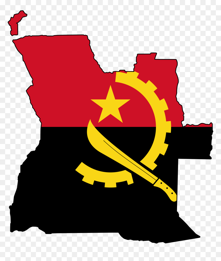 Angola Map And Flag, HD Png Download - fidel castro png
