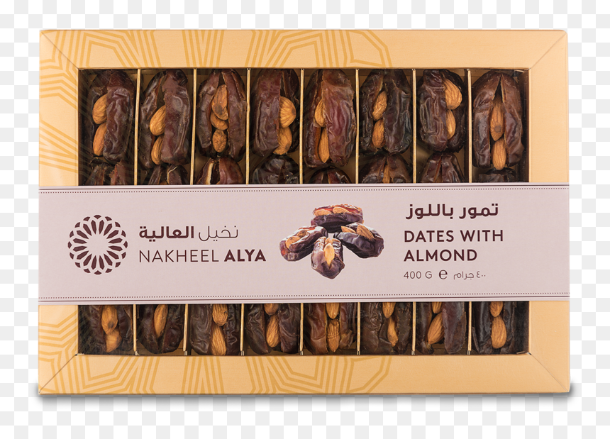 Exotic Dates W Almond-1500 - Almond, HD Png Download - dates png