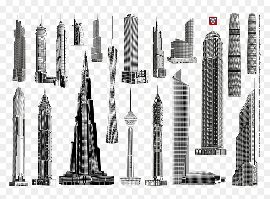 Landmark - Skyscrapers Vectors, HD Png Download - landmark png