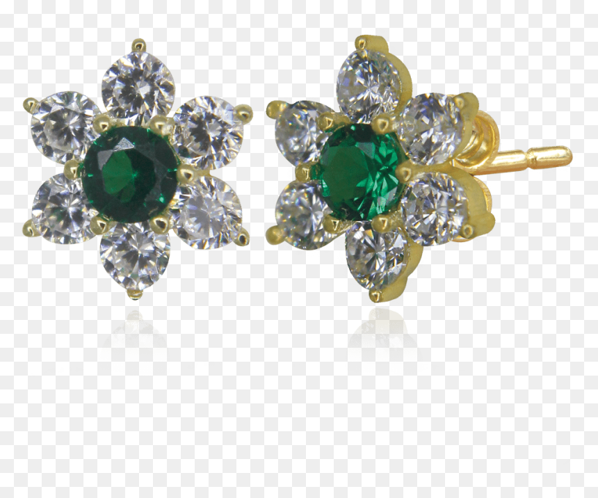 Esmeralda Stud Earrings By Oro China Jewelry - Diamond, HD Png Download - stud png