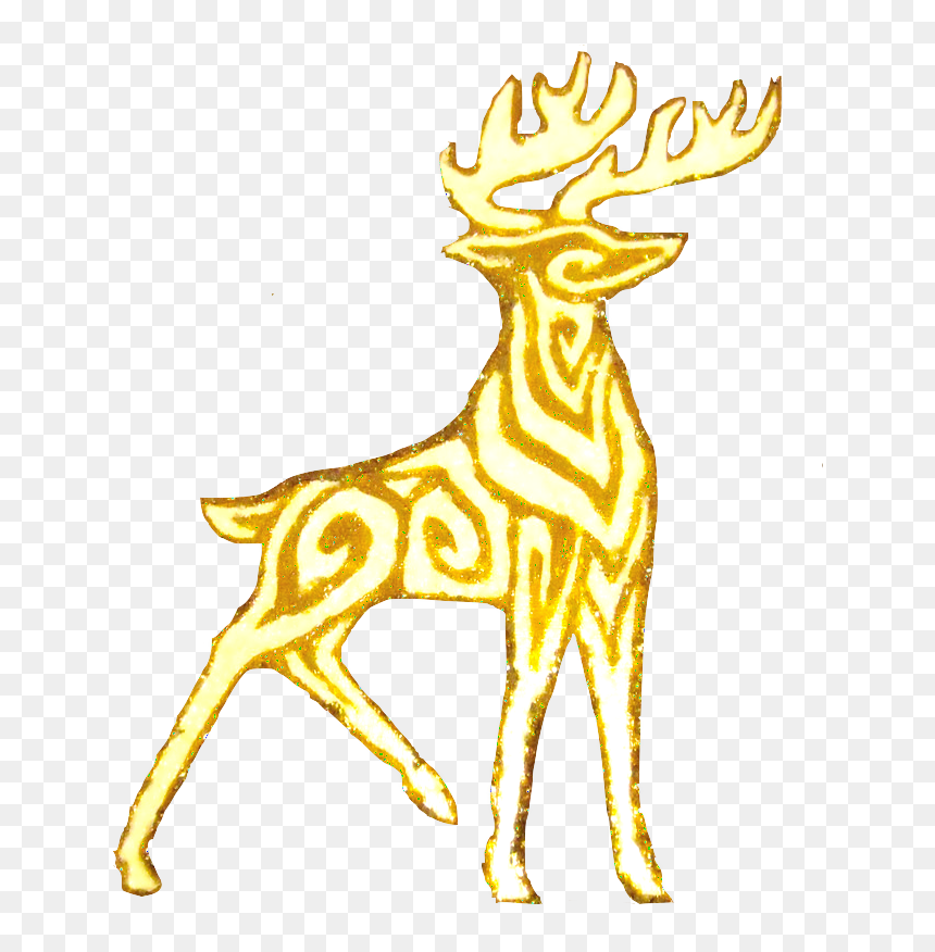 Golden Stag - Reindeer, HD Png Download - stag png