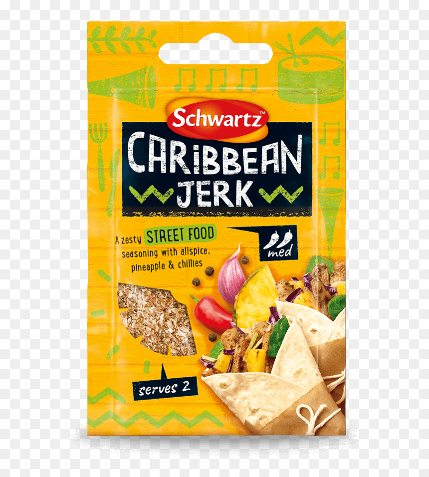 Schwartz Street Food Caribbean Jerk Product - Schwartz Caribbean Jerk Seasoning, HD Png Download - jerk chicken png