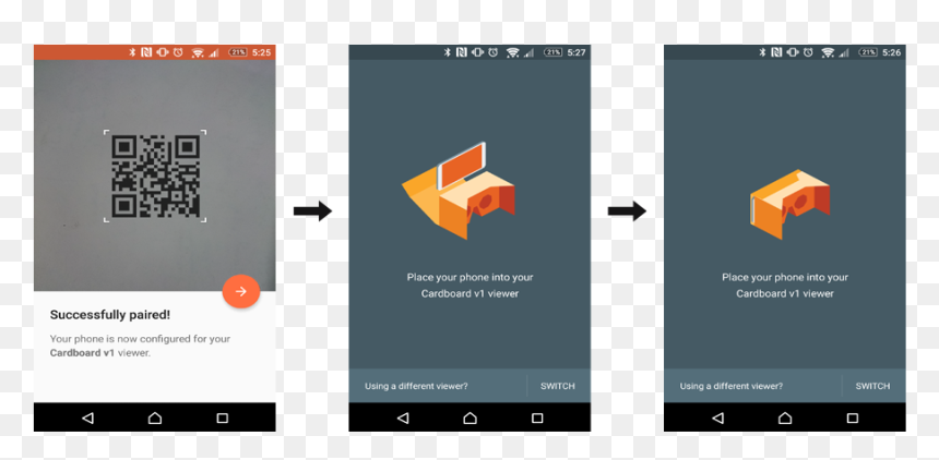 Place Your Phone Into The Cardboard, HD Png Download - google cardboard png