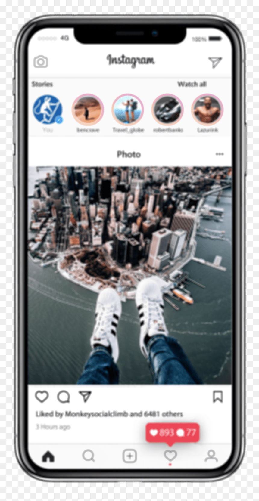 Shoe Selfie Helicopter New York, HD Png Download - instagram likes png