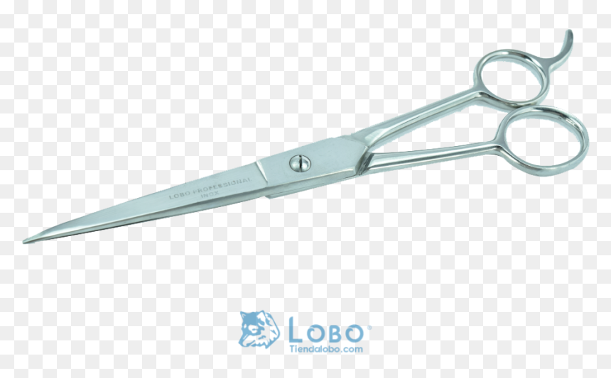 Tijera Peluquero Con Descanso Acero Inoxidable Plata, HD Png Download - tijera png