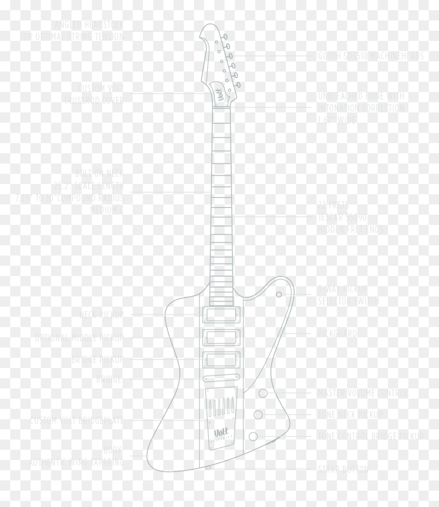 Clip Art Volt Electrics Reverse Blueprint - Electric Guitar, HD Png Download - blueprints png