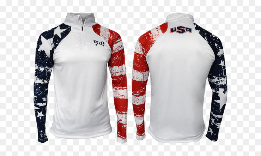 Myhouse Usa Stars & Stripes Quarter Zip Up - Usa Quarter Zip, HD Png Download - stars and stripes png