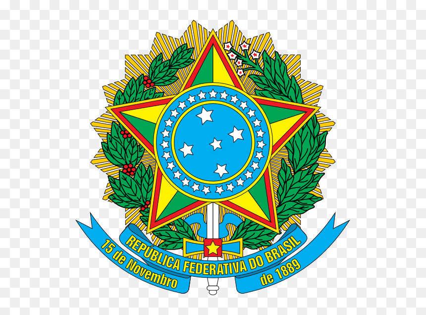 Coat Of Arms Of Brazil Flag Fav 555px - Simbolo Republica Federativa Do Brasil, HD Png Download - ussr flag png