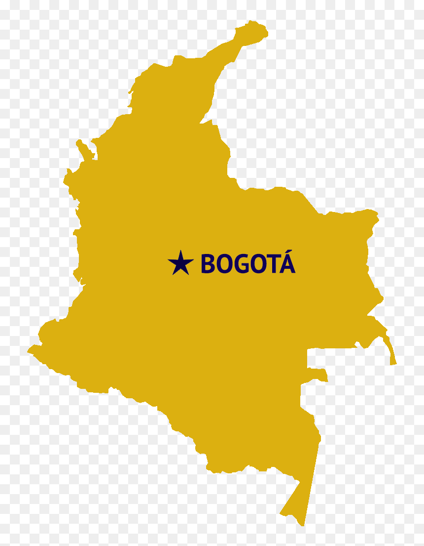 Transparent Bandera De Colombia Png - Colombia Country Map Flag, Png Download - colombia map png