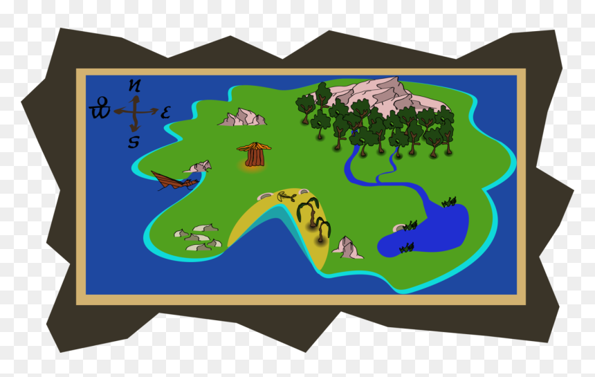 Map,area,tree - Clip Art Deserted Island Clipart, HD Png Download - hawaii map png