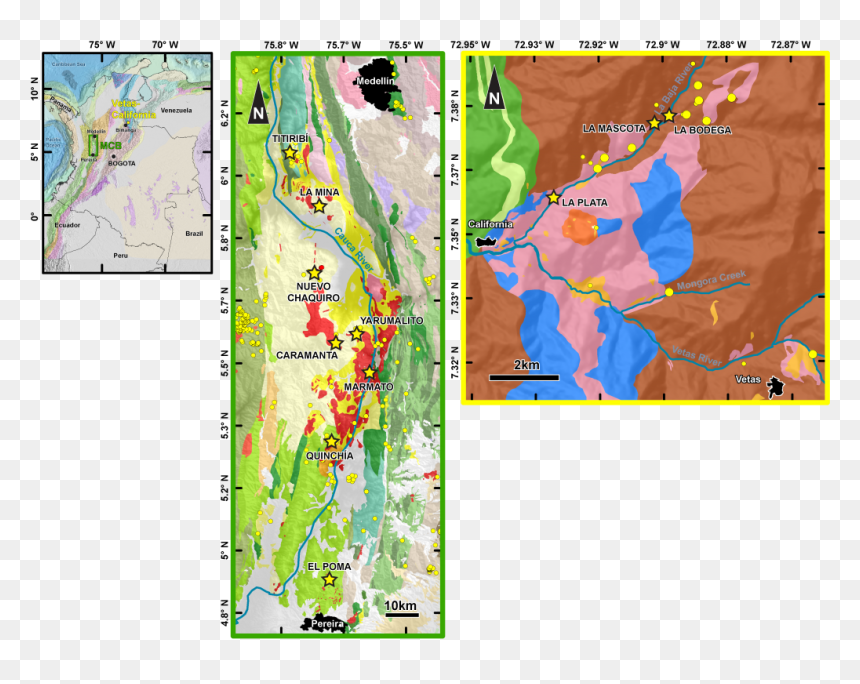 Map, HD Png Download - colombia map png