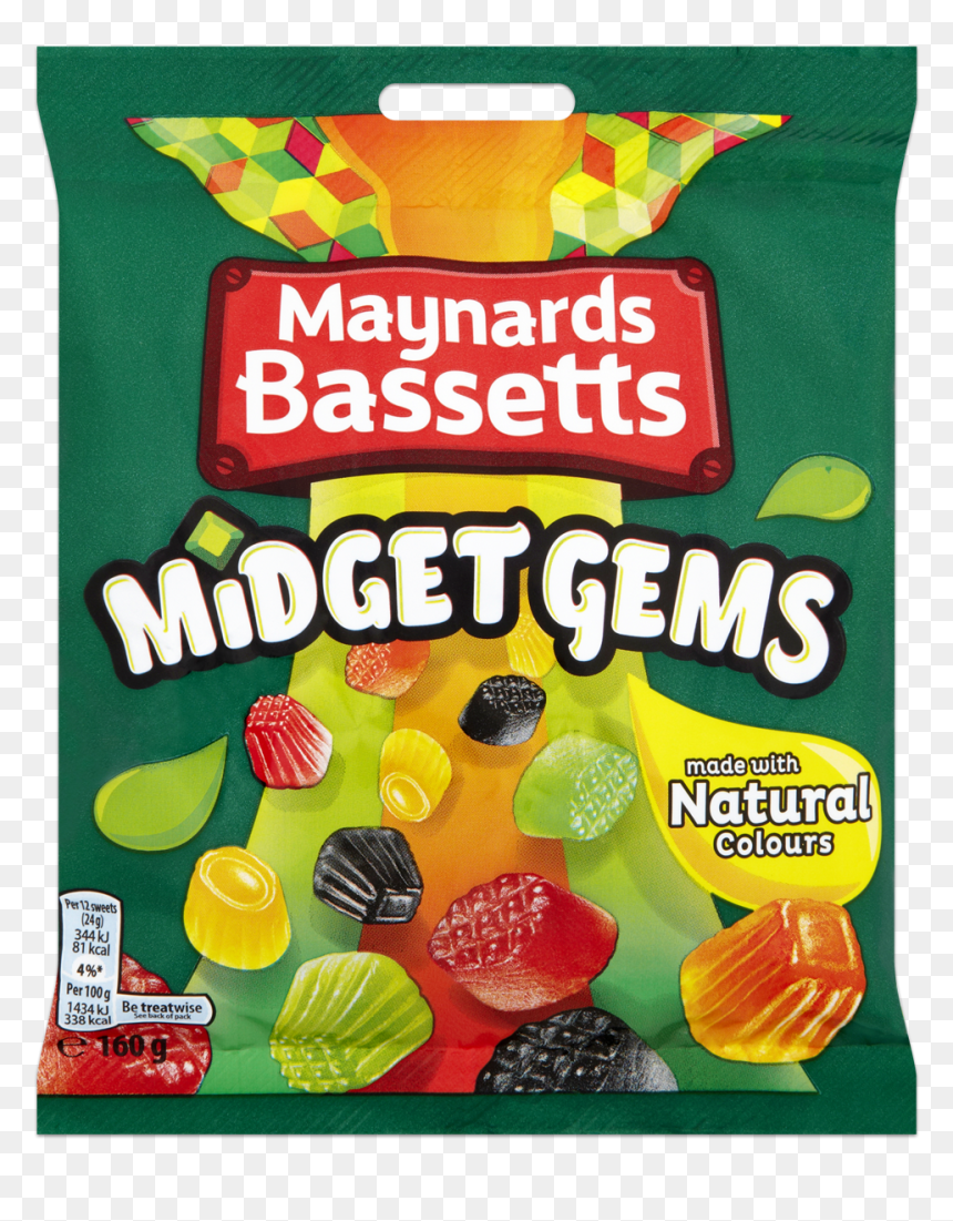 Maynards Bassetts Midget Gems 160g - Maynards Midget Gems, HD Png Download - midget png