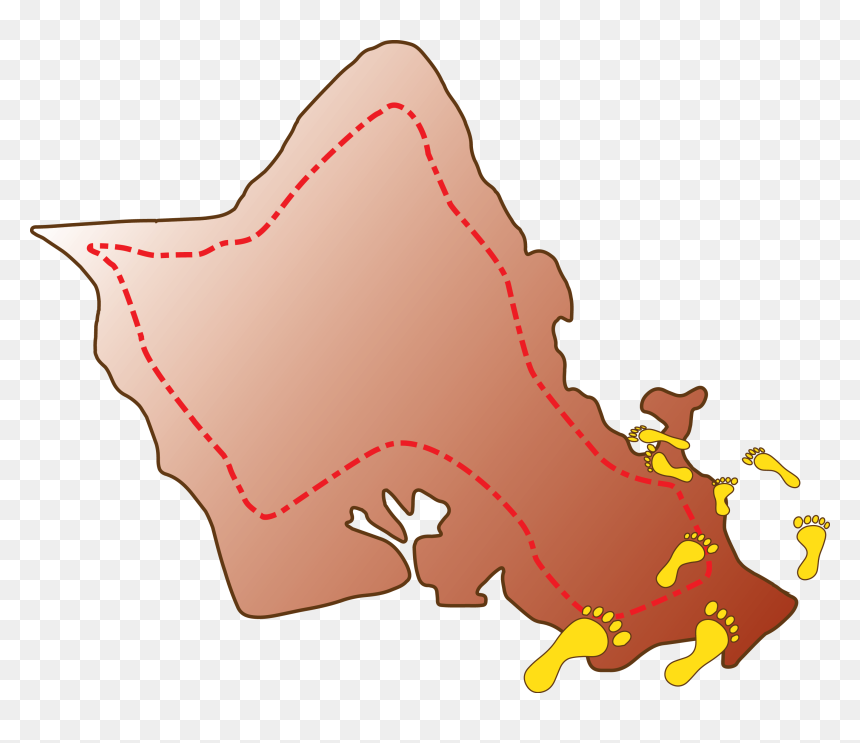 Walk The Talk Shelter - Oahu Vector, HD Png Download - hawaii map png
