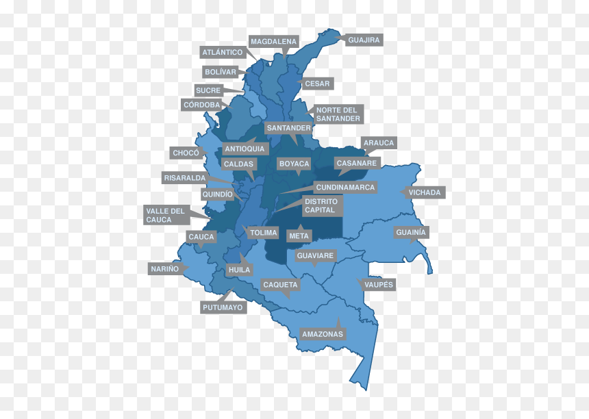 Colombia Country Map Flag, HD Png Download - colombia map png
