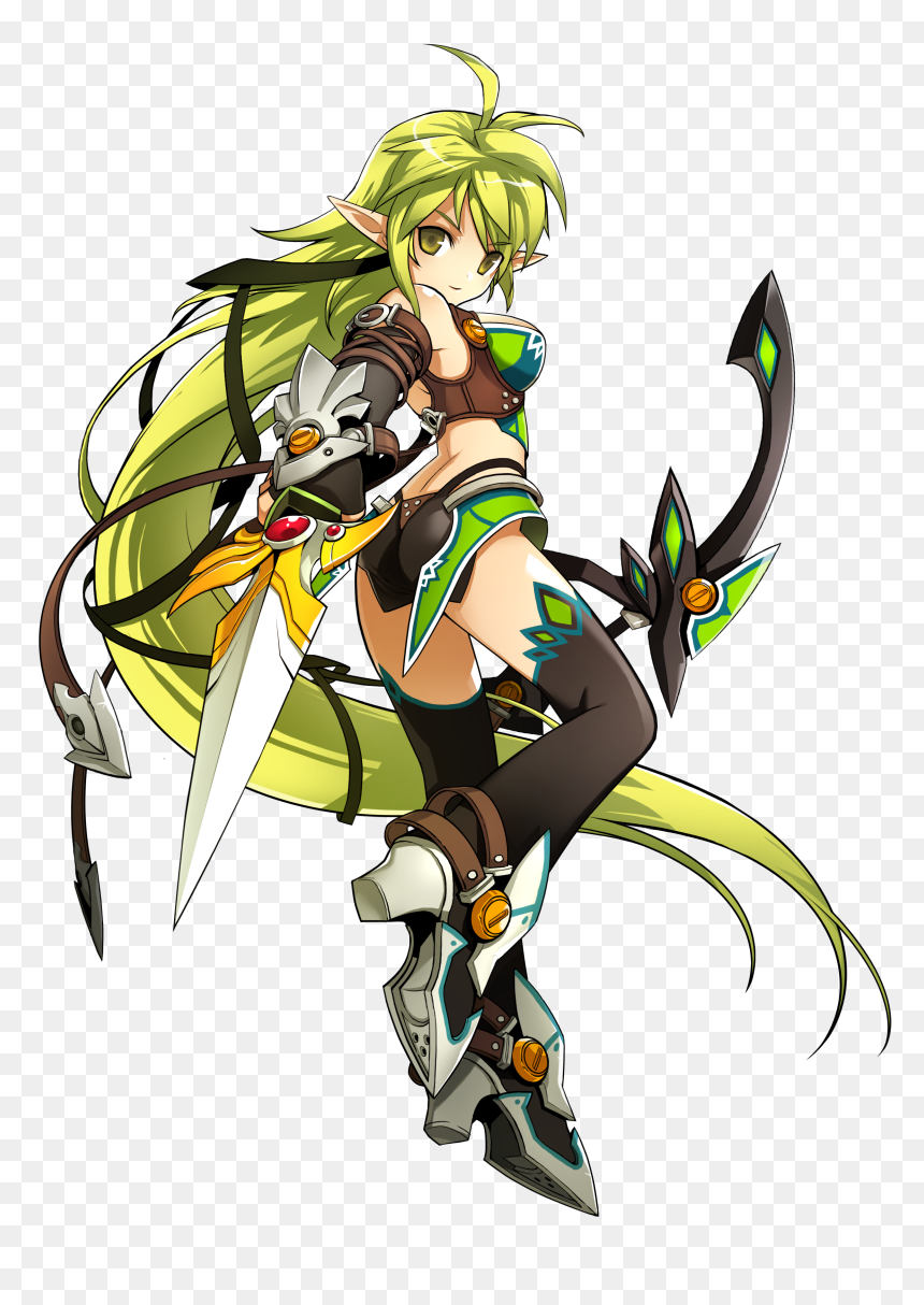 Elsword Rena Trapping Ranger, HD Png Download - 2d character png