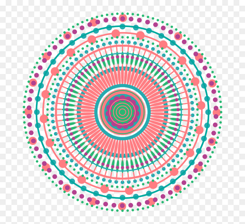 Color Mandala Png, Transparent Png - regla png