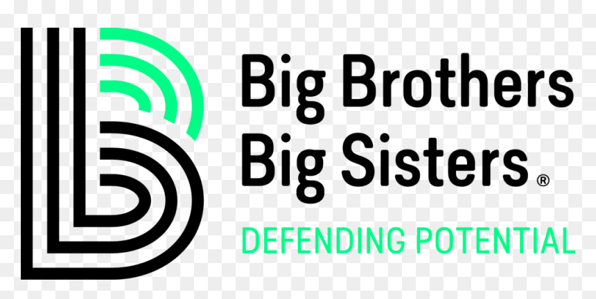 Rbg Tagline Defending Potential Black Green - Big Brothers Big Sisters Defending Potential, HD Png Download - big brother png