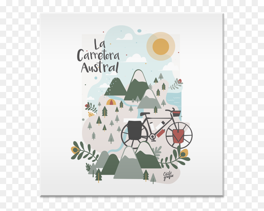 Azulejo La Carretera Austral De Ciclografiana - Graphic Design, HD Png Download - carretera png
