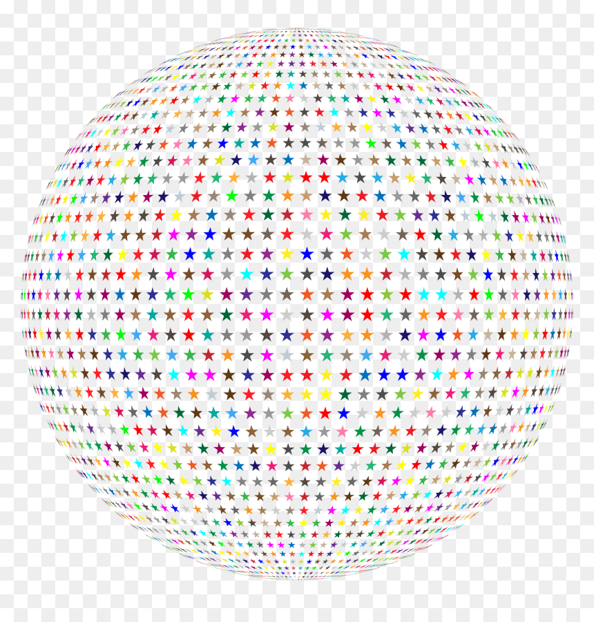 Esfera De Estrellas Multicolores - Emoji Experiment, HD Png Download - estrellas doradas png