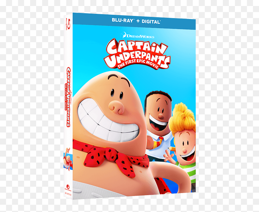 Captain Underpants The First Epic Movie Dvd, HD Png Download - captain underpants png