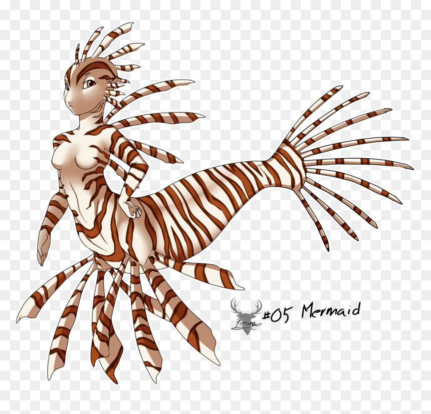 Lion Fish Mermaid , Png Download - Lionfish Mermaid, Transparent Png - lionfish png