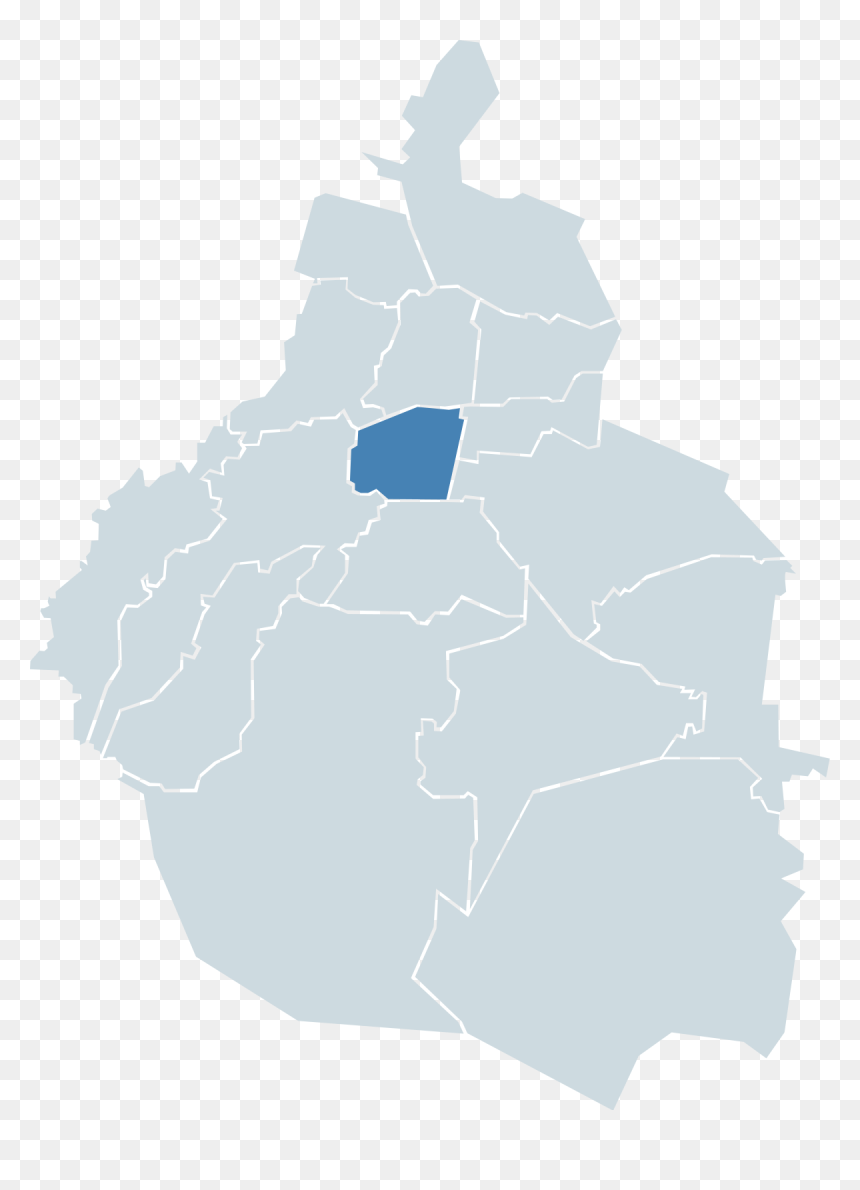 Delegacion Benito Juarez Cdmx, HD Png Download - mexico map png