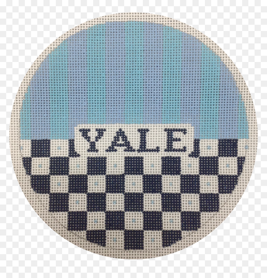 Yale Ornament - Black And White Check Circle, HD Png Download - yale university logo png