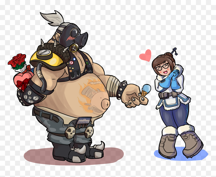 Overwatch The Lost Vikings Cartoon Fictional Character - Overwatch Characters In Love, HD Png Download - overwatch roadhog png